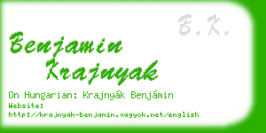 benjamin krajnyak business card